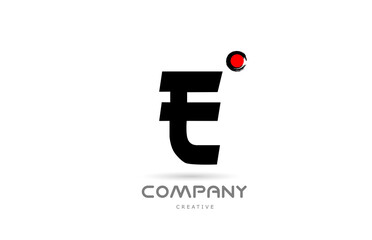 simple black and white E alphabet letter logo icon design with japanese style lettering. Creative template for business and company