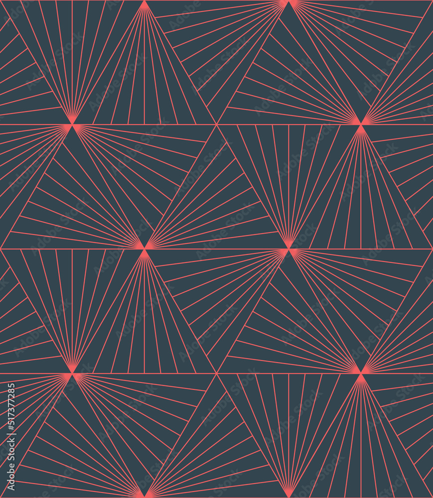 Poster exclusive outline triangles seamless pattern vector trendy abstract background. triangular complicat
