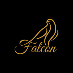 Modern bird falcon logo. Vector illustration