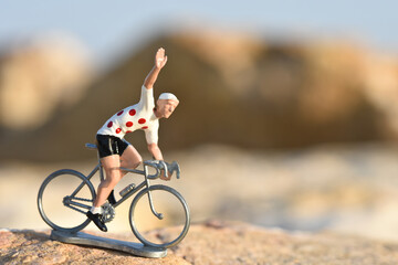 Cyclisme cycliste vélo vainqueur maillot à pois Tour de France 