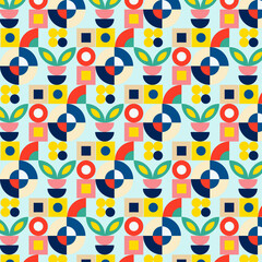 colorful geometric pattern for creating backgrounds, posters, fabric prints,