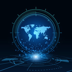 Sci fi futuristic user interface, HUD, Technology abstract background , Vector illustration.	