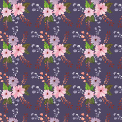 Watercolor Seamless Pattern vector art printable for fabric textile premium