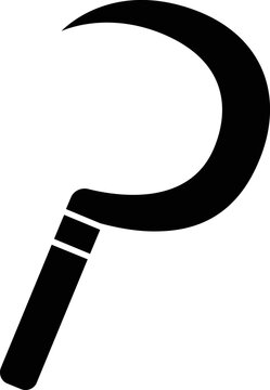 recommend clip art: Sickle or reaping hook flat vector icon for apps and websites