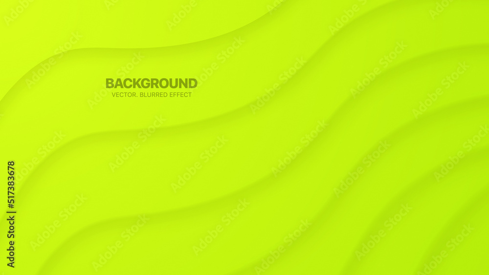 Poster 3d vector minimal light green color smooth curved bent lines morph material design blurred abstract 