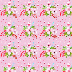 Watercolor Seamless Pattern vector art printable for fabric textile premium