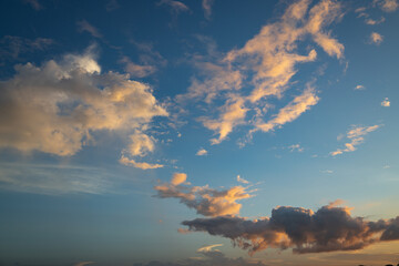 sunset sky with clouds