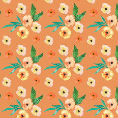 Watercolor Seamless Pattern vector art printable for fabric textile premium