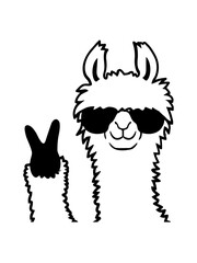 Peace Zeichen Lama Sonnenbrille  © Style-o-Mat-Design