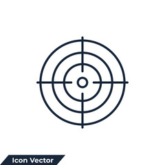 target icon logo vector illustration. target aim symbol template for graphic and web design collection