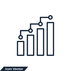 growth icon logo vector illustration. graph symbol template for graphic and web design collection