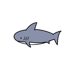 Shark cartoon vector.cartoon vector illustration fish of sea.