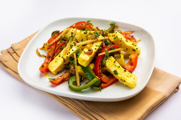 Paneer Jalfrezi - cottage cheese cooked with peppers and onion