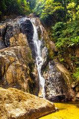 Obraz premium Punyaban waterfall in Ranong, Thailand