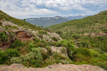 Fototapeta na wymiar Views from Areny Mountain, Catalonia, Spain