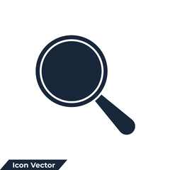 search icon logo vector illustration. magnifying glass symbol template for graphic and web design collection