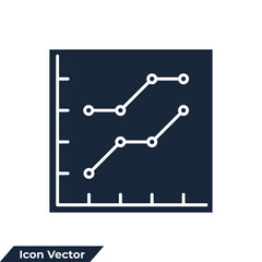 line chart icon logo vector illustration. Infographic symbol template for graphic and web design collection