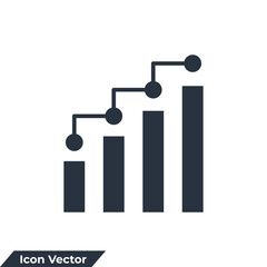 growth icon logo vector illustration. graph symbol template for graphic and web design collection