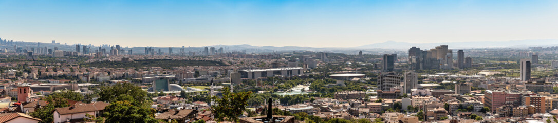 Beautiful panoramic view of Ankara, the capital of Turkey, at sunset