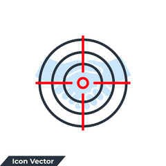 target icon logo vector illustration. target aim symbol template for graphic and web design collection