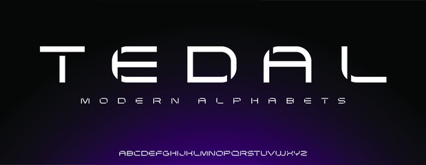Abstract minimal modern alphabet line font. Minimal slim typography monogram fonts style. Vector illustration and tech font.