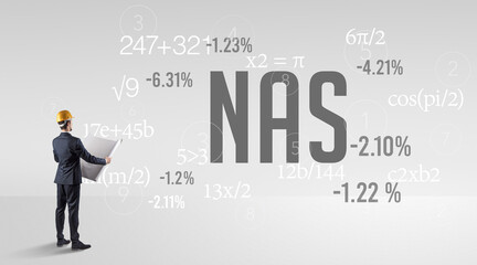 Engineer in hard hat with abbreviation