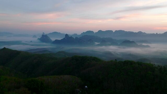Rice terraces near Doi Tapang viewpoint in Chumphon, Thailand