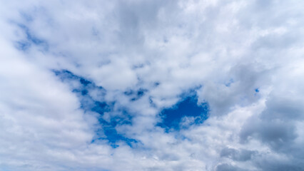 Thick clouds on a summer day