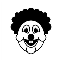 clown icon. high quality line clown icon. from birthday party collection vector clown symbol on white background. use for web and mobile. eps 10