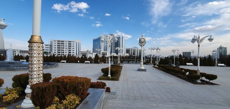 City center of Ashgabat, Turkmenistan 