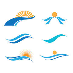 River vector icon illustration logo design