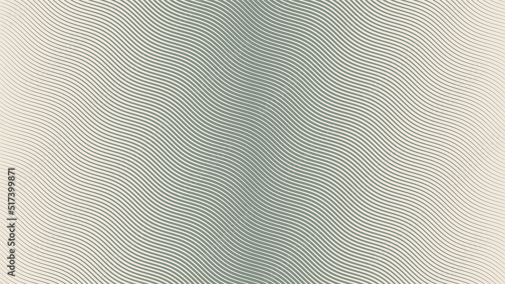 Poster wavy ripple lines halftone engraving pattern abstract vector smooth gradation pale green texture iso