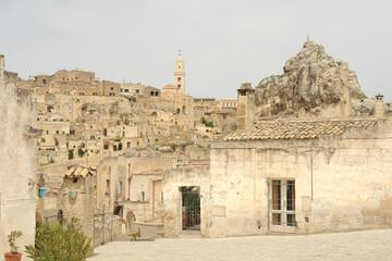 Panorama of the Italian city of Matera