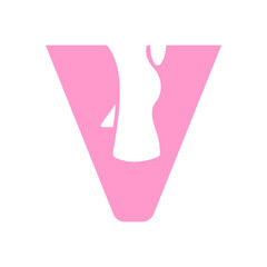 Letter V Foot Treatment Logo and Foot Surgery Logo Template Concept with Foot Care