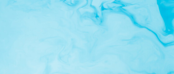 Obraz premium Fluid Аrt blue background. Abstract backdrop on liquid. Trendy wallpaper in light blue shades