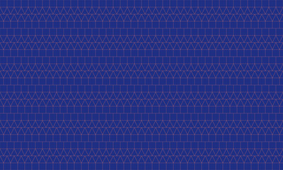 Seamless vector background geometric pattern design. Perfect for fabric textures, wrapping paper art and wallpapper illustration. This vector graphic contais a blue background and orange line grid.