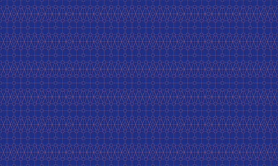 Seamless vector background geometric pattern design. Perfect for fabric textures, wrapping paper art and wallpapper illustration. This vector graphic contais a blue background and orange line grid.
