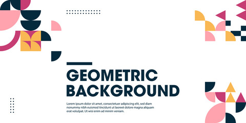 Geometry minimalist artwork poster with simple shape and figure. Abstract vector pattern design in Scandinavian style for web banner, business presentation, branding package, fabric print, wallpaper