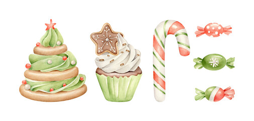 set of christmas cookies