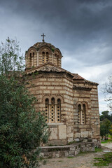 Fototapeta na wymiar Orthodox Church in the Agora of Athens Greece