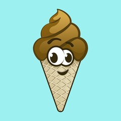 cartoon chocolate ice cream