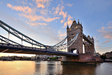 Tower Bridge - a drawbridge in London, UK.	