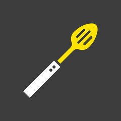 Spoon for draining vector icon. Kitchen appliances