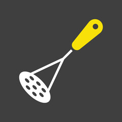 Potato masher vector icon. Kitchen appliances