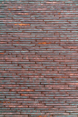 Red brick wall. Background of modern interior design.