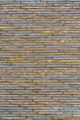 Yellow brick wall. Background of modern interior design.