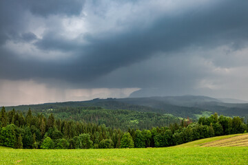 Tatra Mountains after rain in Poland in summer.