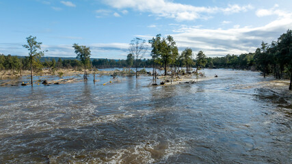 Flooding in the Nepean River in Penrith