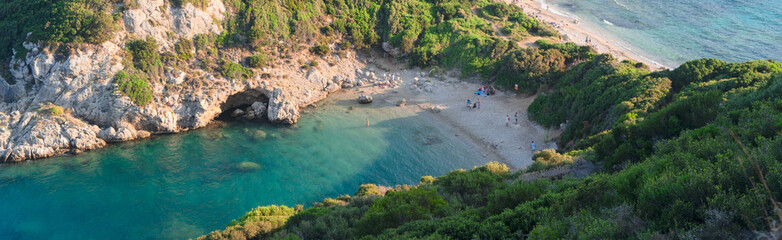 Naklejka na ściany i meble Timoni beach on Korfu, Greece