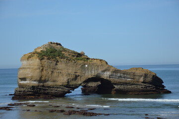 Low tide on the coast from Biarritz